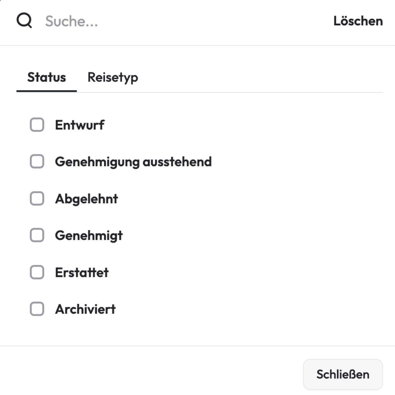 Erweiterte Filteroptionen